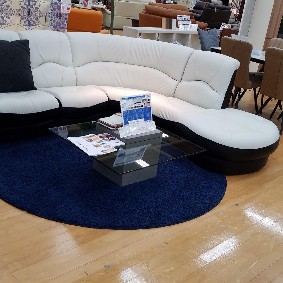 専用です^ ^白×黒　ツートンカラーソファー