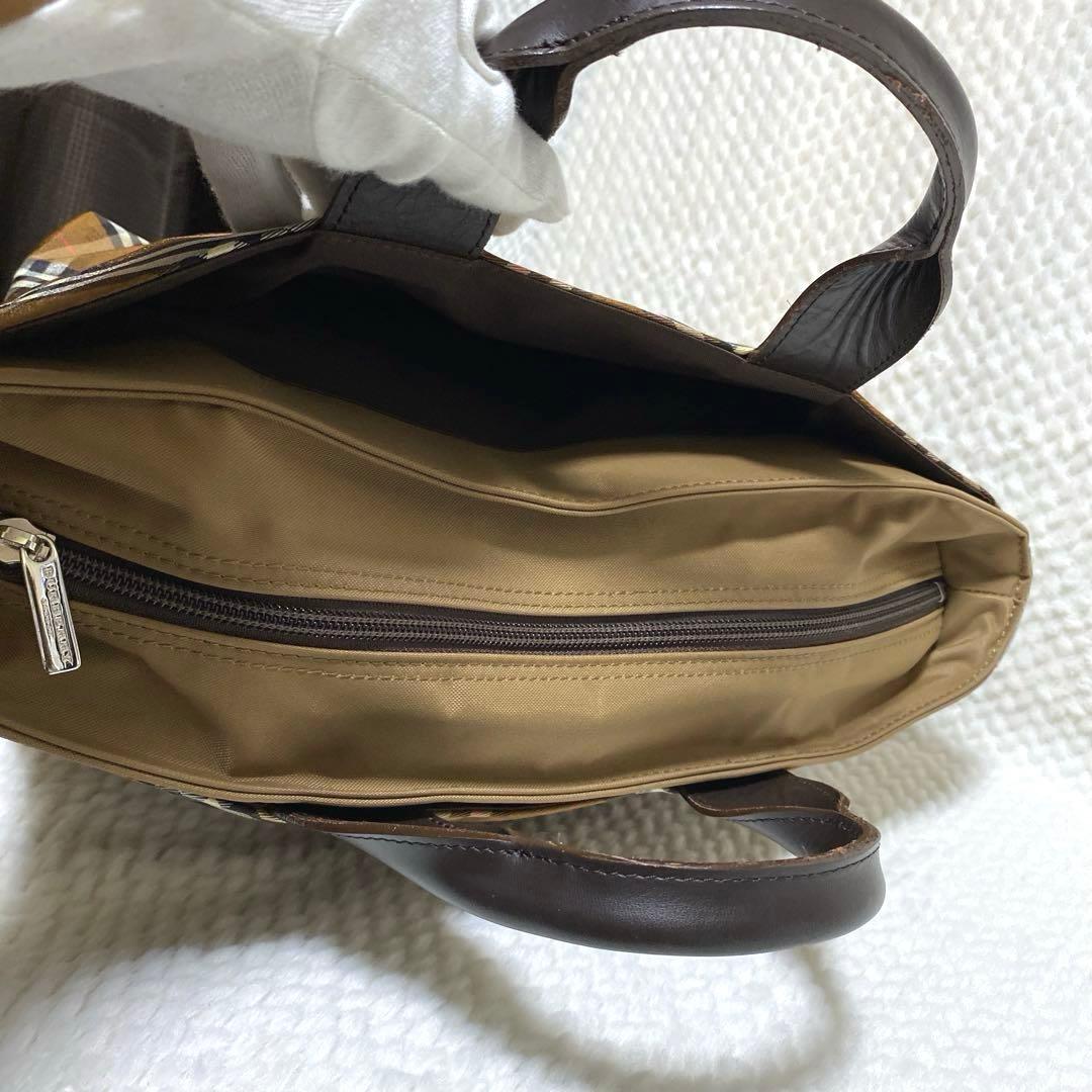 未使用 Burberry バーバリーブルーレーベル ノバチェック ハンドバッグ