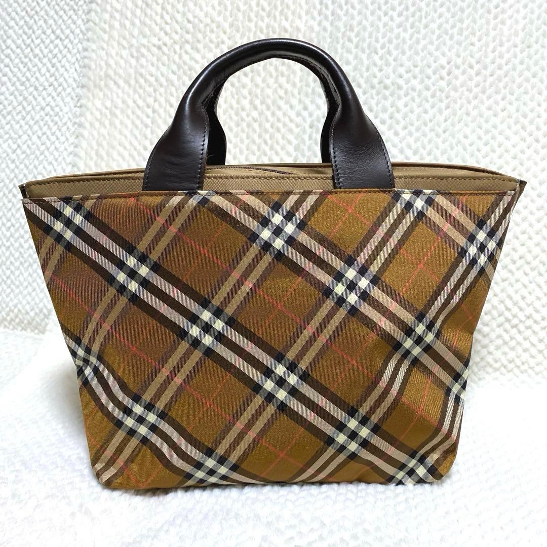 未使用 Burberry バーバリーブルーレーベル ノバチェック ハンドバッグ