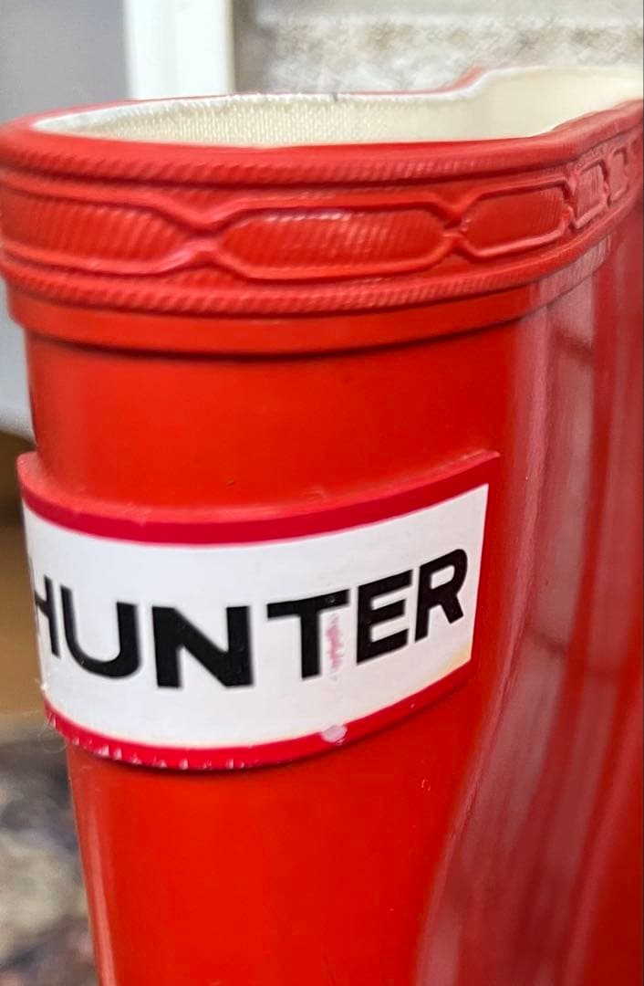 ハンター　ベルト付きレインブーツ　グロスオレンジ　EU37