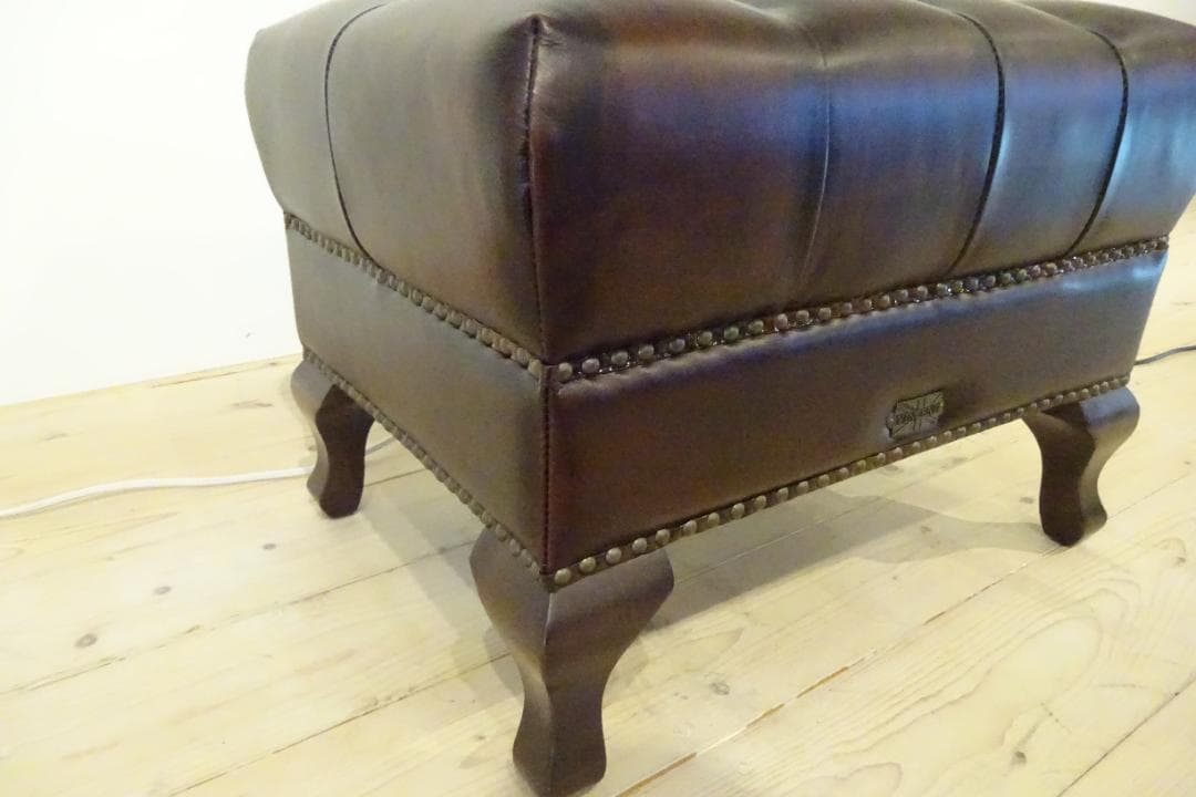 VINCENT/ヴィンセント　スツール　オットマン　本革　英国ヴィンテージ