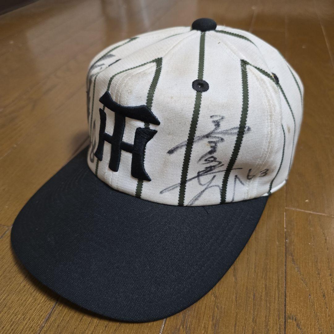 元阪神タイガース　久慈照嘉サイン入り本人の帽子