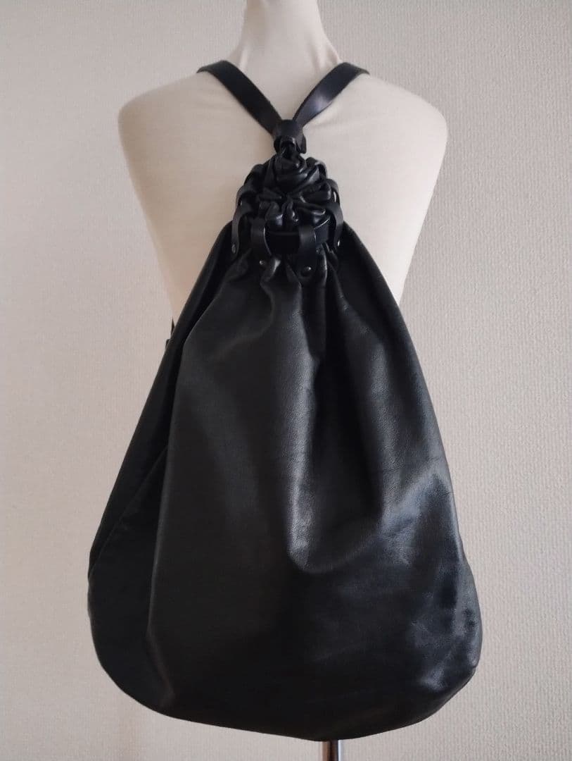 【美品】yohji yamamoto pour homme ブラックバックパック