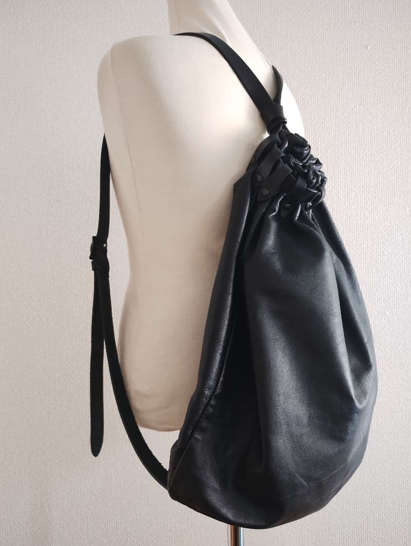 【美品】yohji yamamoto pour homme ブラックバックパック