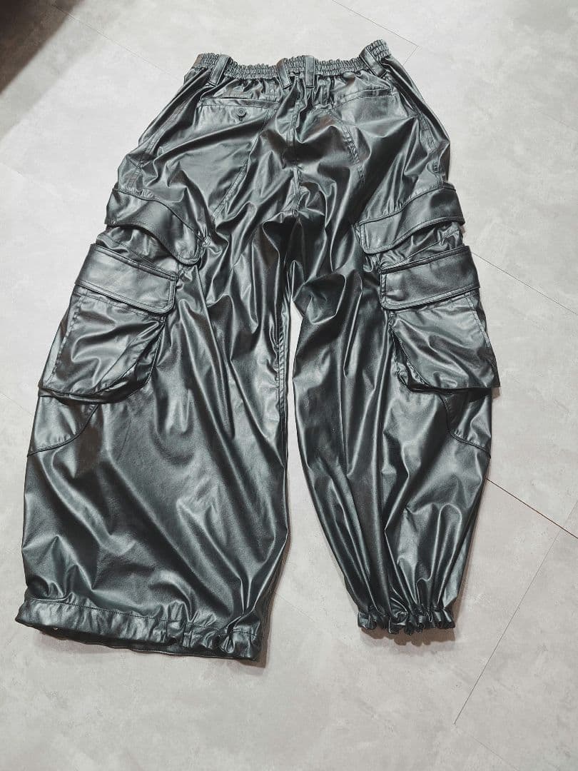 MAISON SPECIAL フェイクレザー カーゴパンツ サイズ0 ブラック