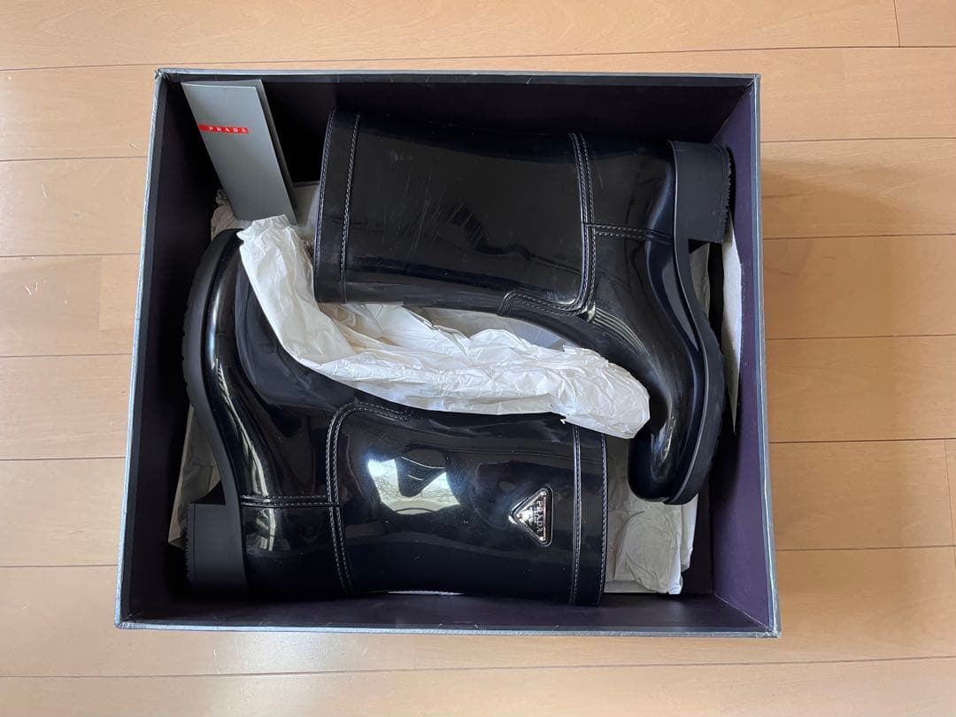 PRADA ブラック レインブーツ