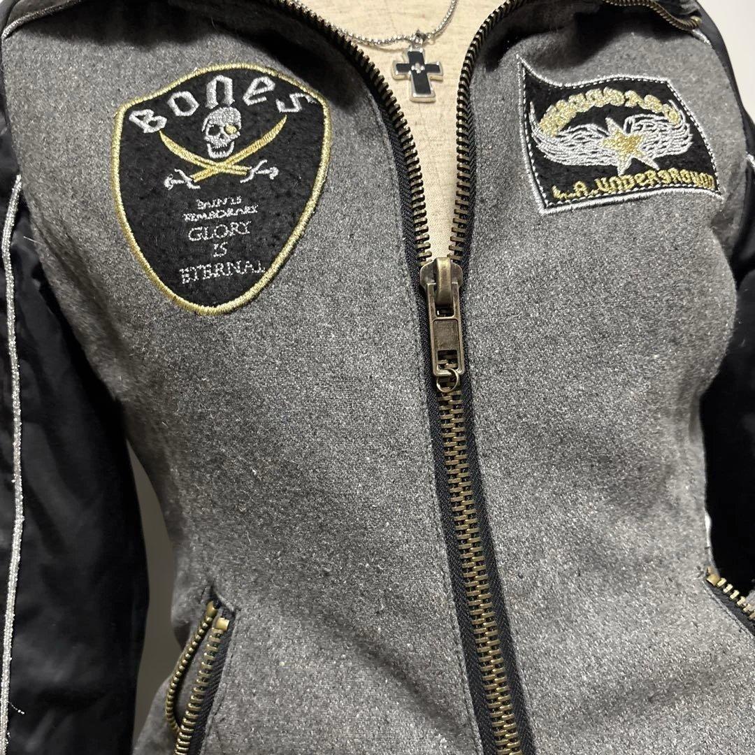 当時物　d.i.a. スカジャン　刺繍　ドクロ　スカル　ジャケット　平成ギャル