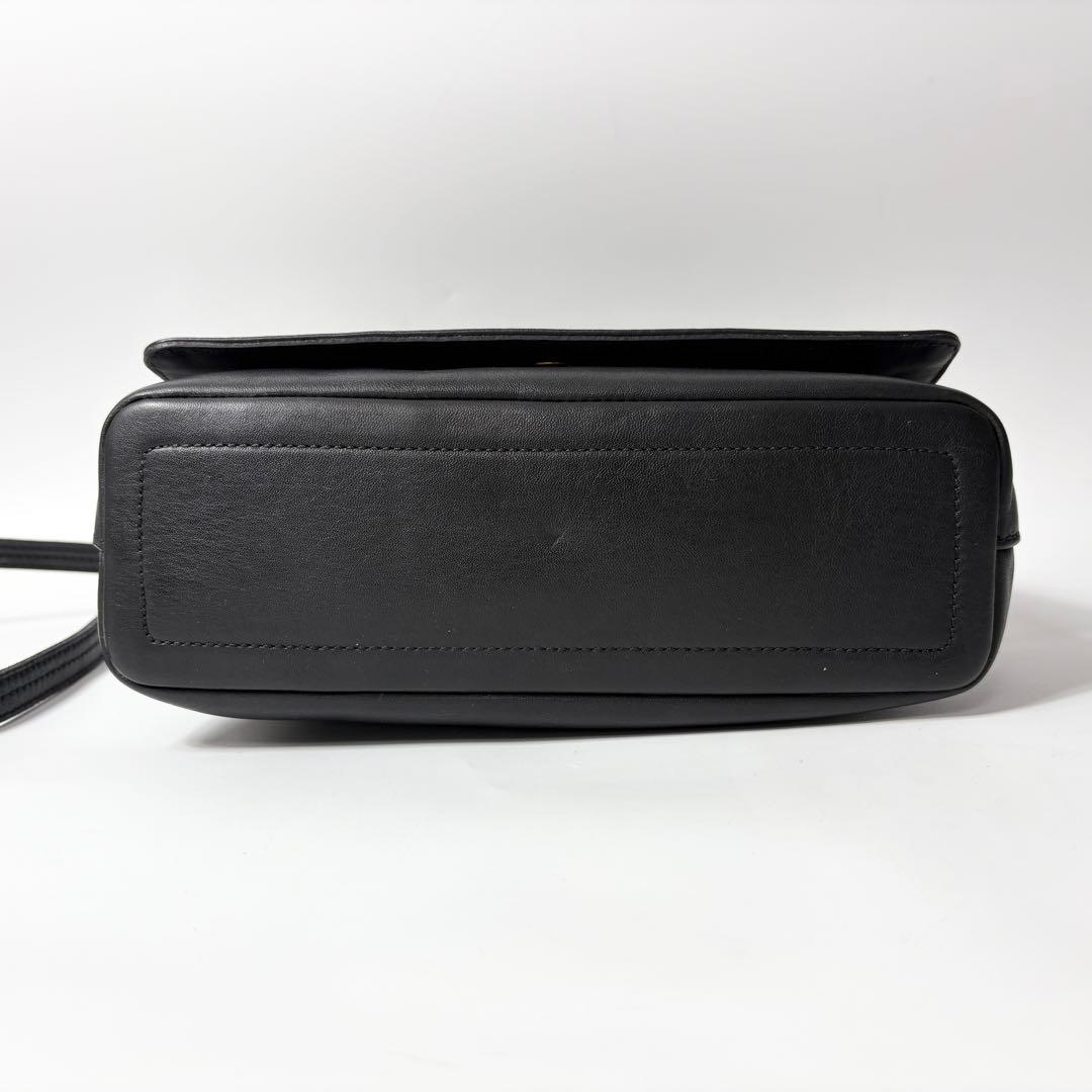 オールドコーチ　ブラック　レザー　vintage coach ショルダーバッグ