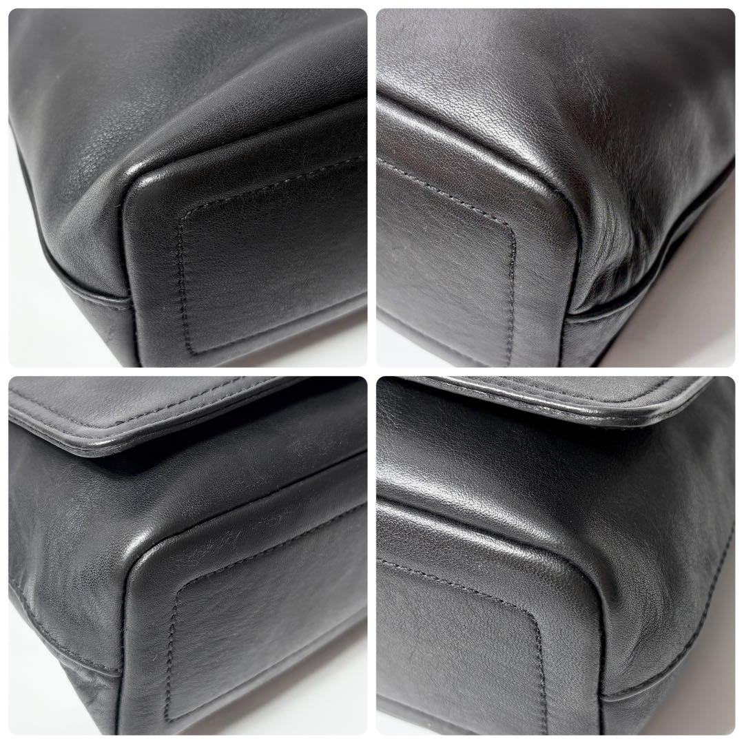 オールドコーチ　ブラック　レザー　vintage coach ショルダーバッグ