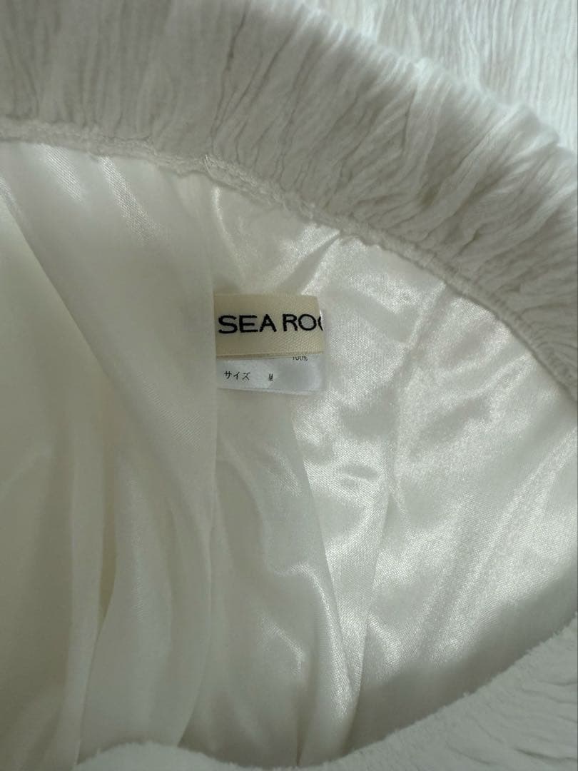 SeaRoomLynn Wave RIB STRAIGHTパンツ　ホワイト