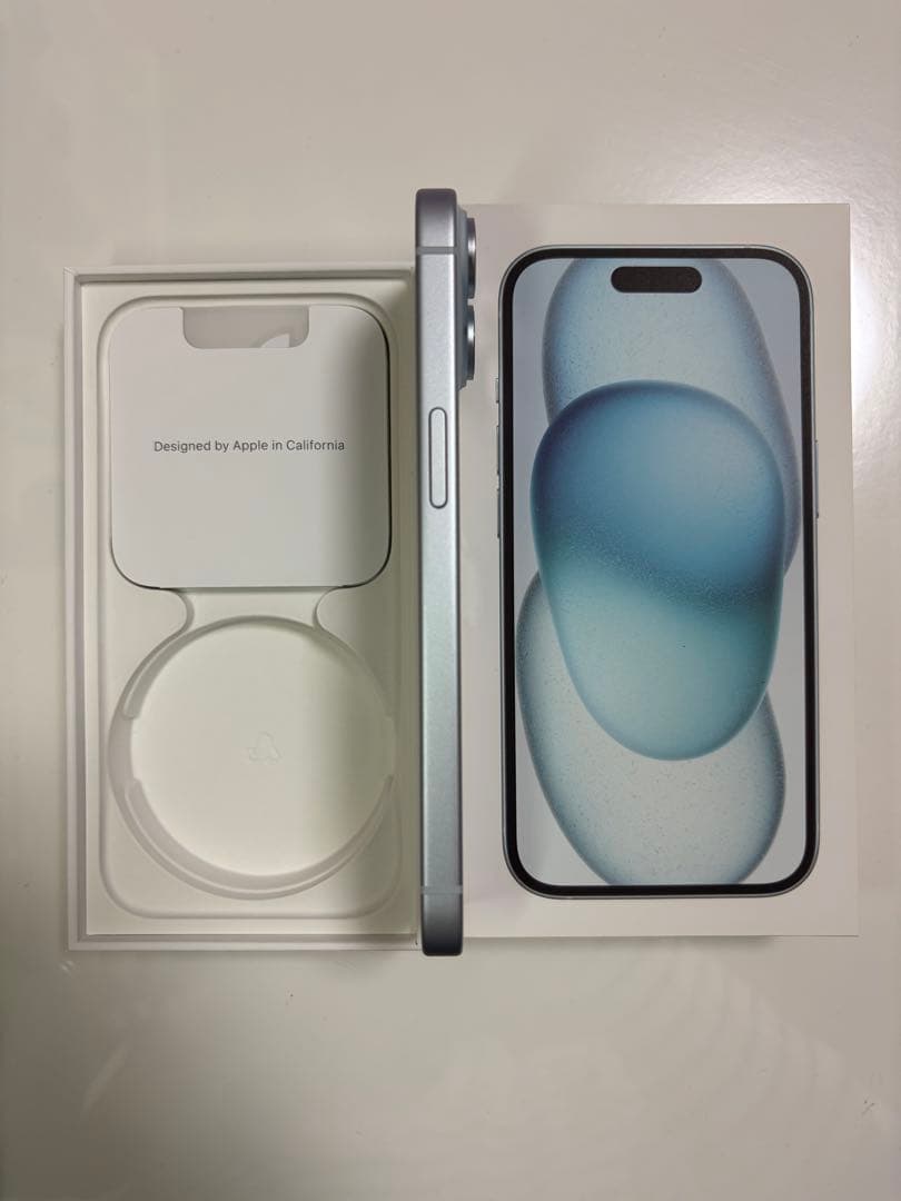 iPhone15 128gb ブルー（美品） バッテリー最大容量91%