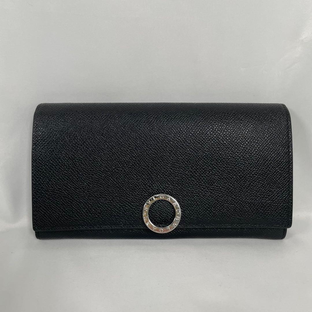 未使用に近い BVLGARI ブルガリ 長財布 ラージウォレット フラップ