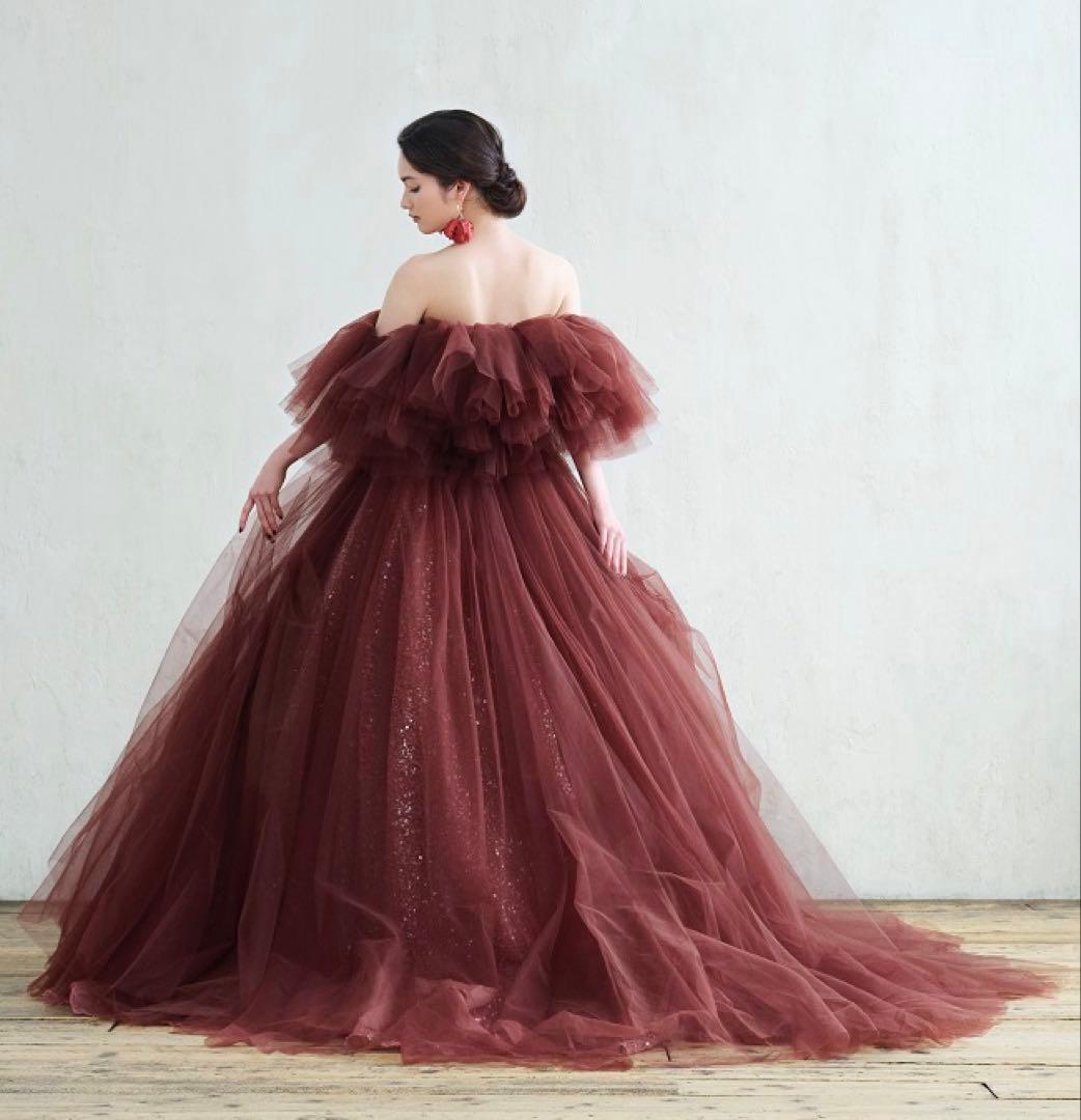 【お値下げ】ハツコエンドウ ルナ風(cocoa)カラードレス、ウェディングベール