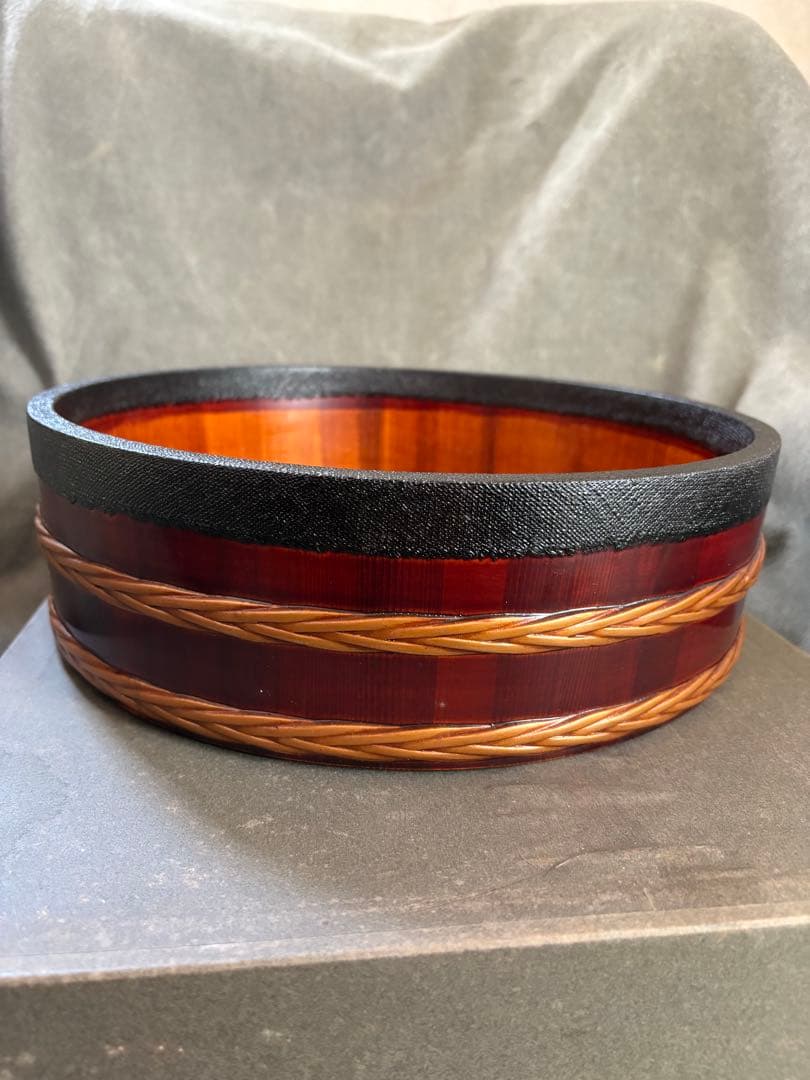 木製 漆器　平桶溜塗 山中塗漆器 飯台 寿司桶