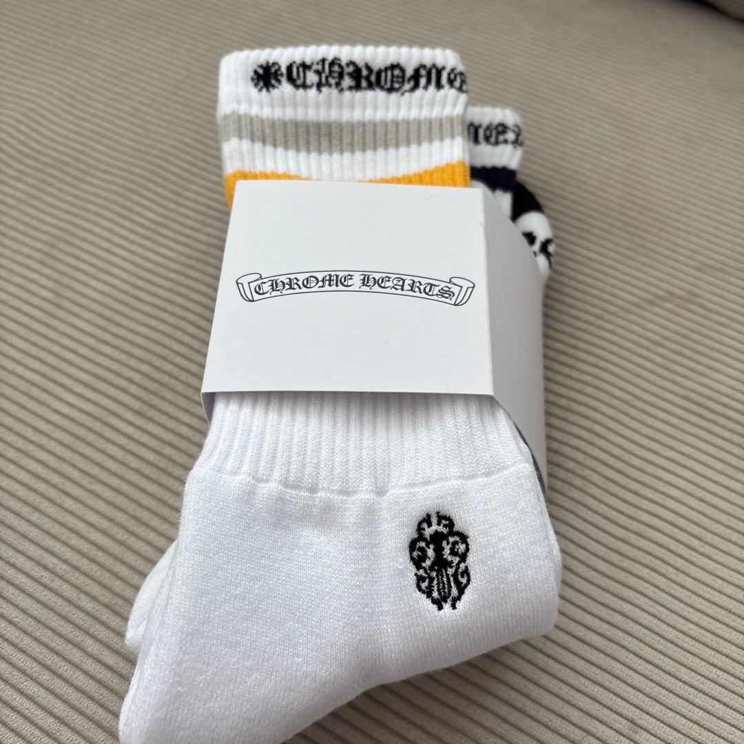 CHROME HEARTS 黄色ストライプソックス 1足