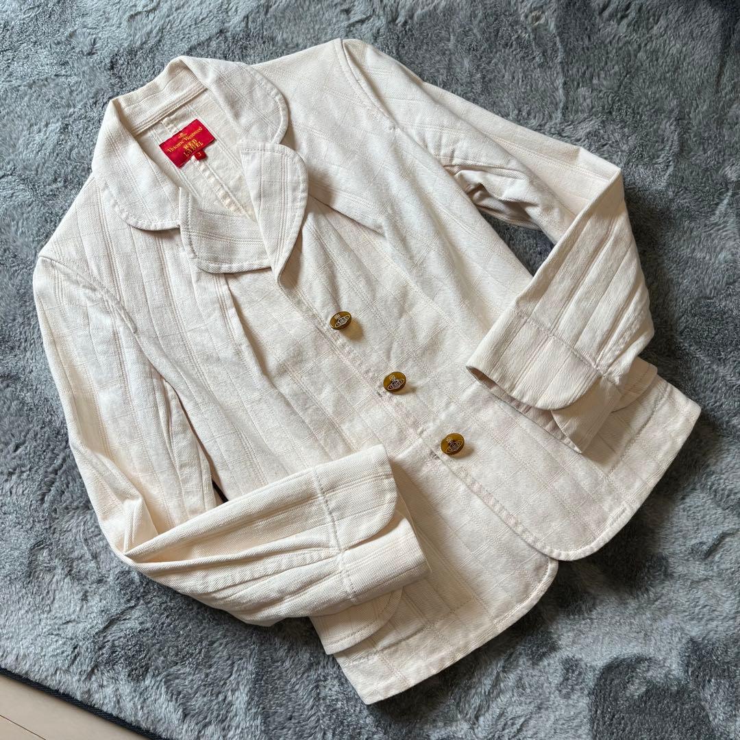 【美品】ヴィヴィアンウエストウッド　ジャケット　オーブボタン　チェック