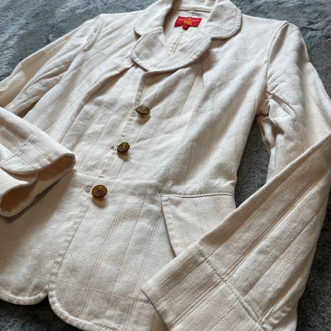 【美品】ヴィヴィアンウエストウッド　ジャケット　オーブボタン　チェック