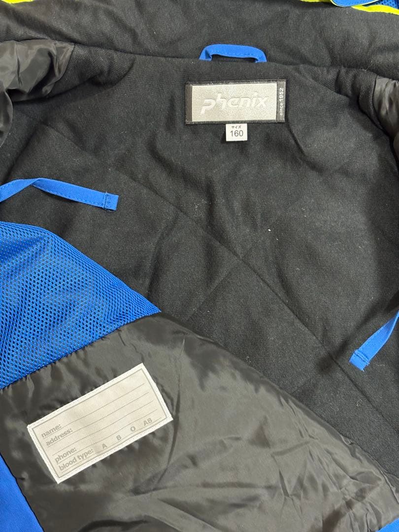 phenix スキーウェア上下 jr160cm +スキーグローブ