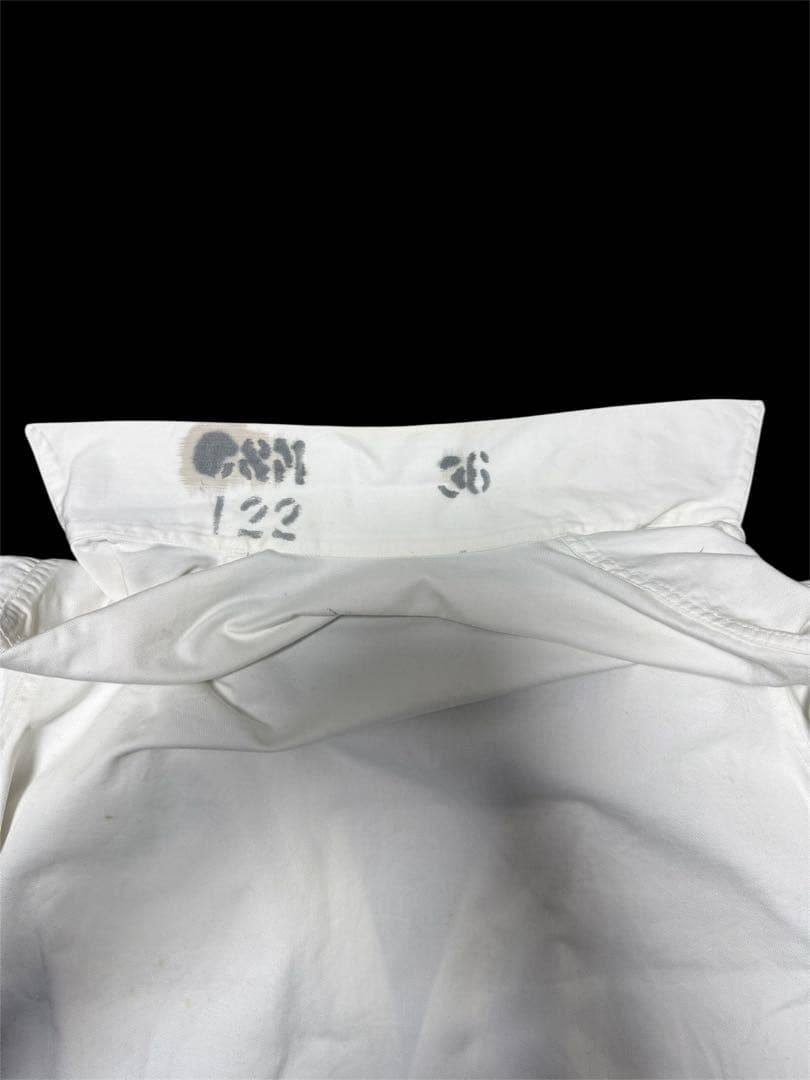 【30s】美品 激レア 機関車ボタン ホワイトカバーオール ドリル生地