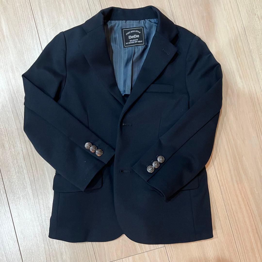 bebe ネイビー フォーマルスーツ　120cm 4点セット