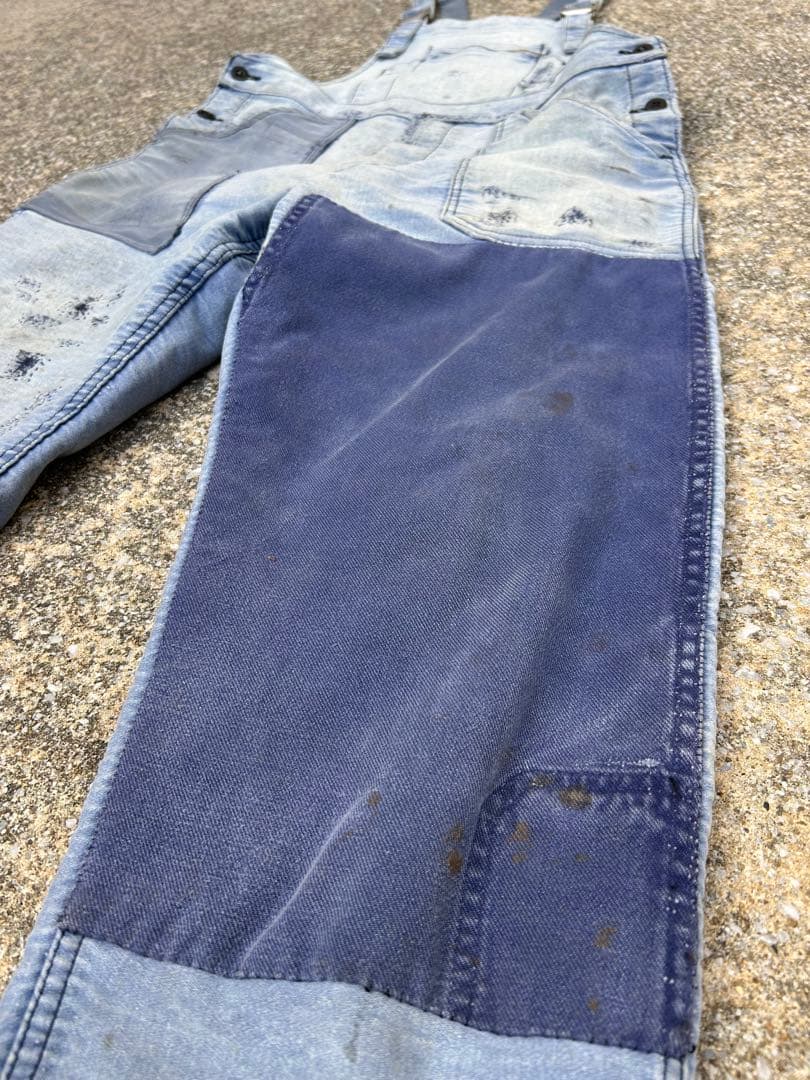 コ*ン様 30's40's50's モールスキンオーバーオール 襤褸 刺子 vi