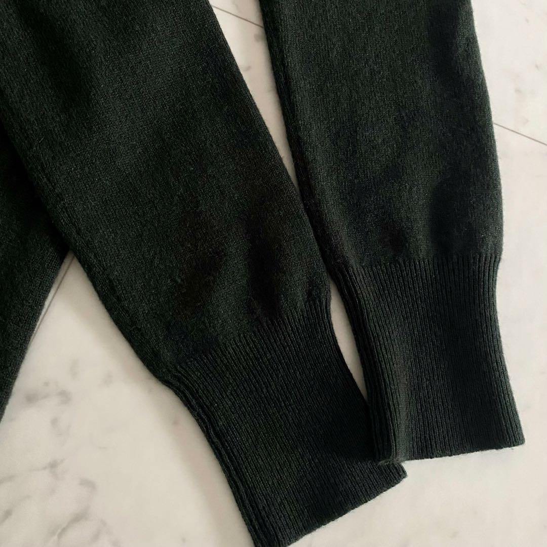 美品 ファビアナフィリッピ カシミヤシルク レザーバックルカーディガン M相当