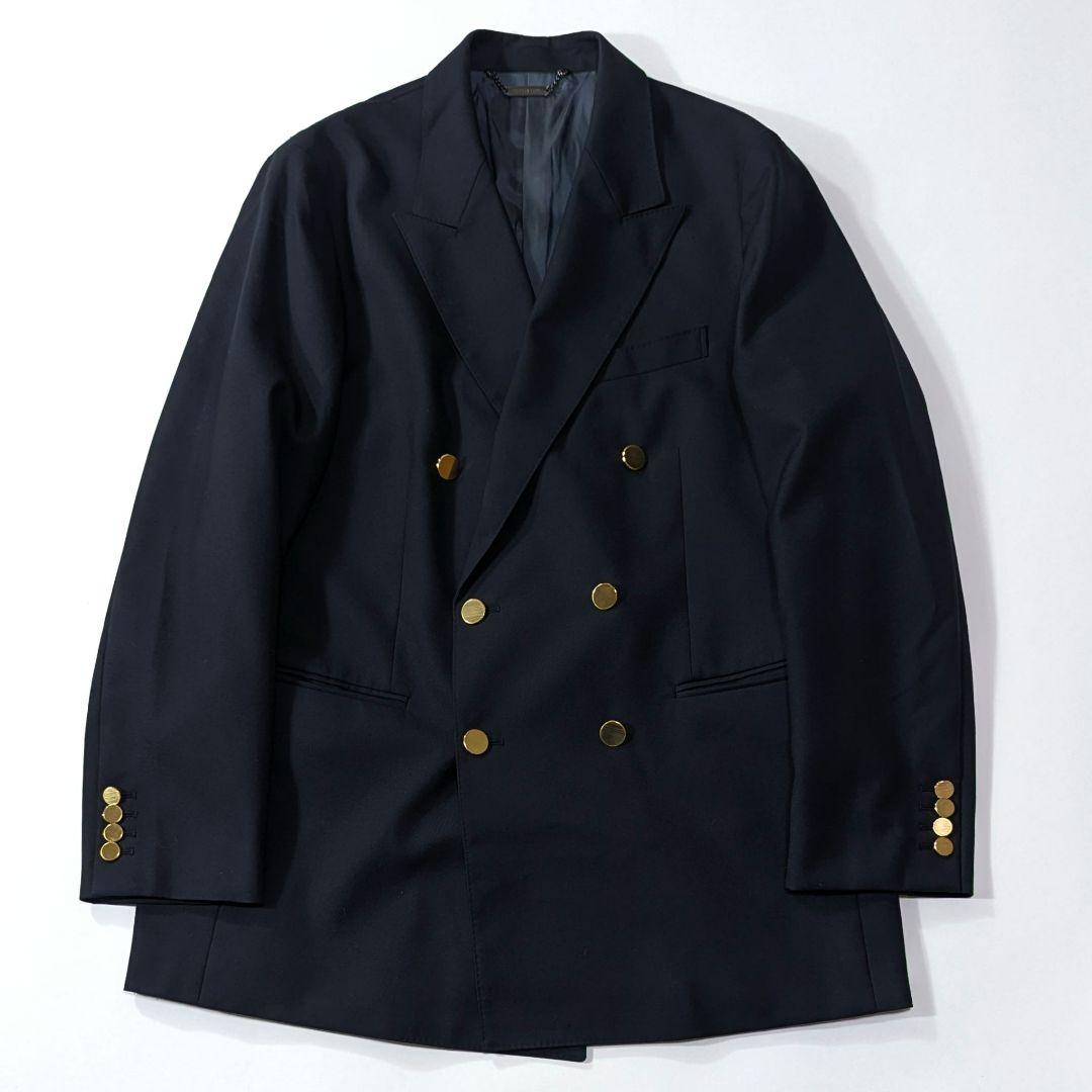 超高級★美品モンキータイム　紺ブレザー　金ボタン　ダブル　テーラードジャケット