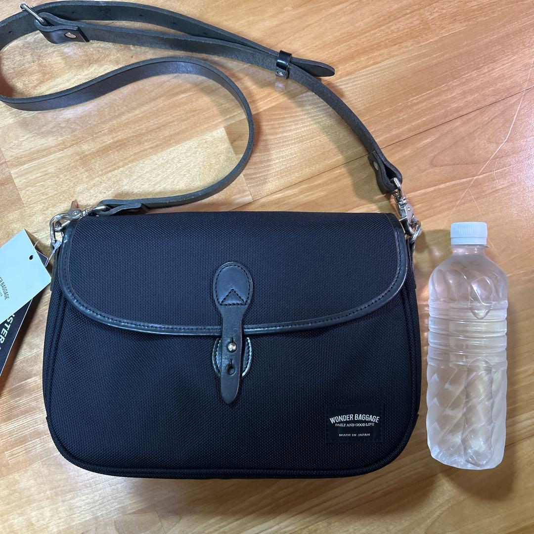 レア品 WONDER BAGGAGE フラップショルダーバッグ ブラック
