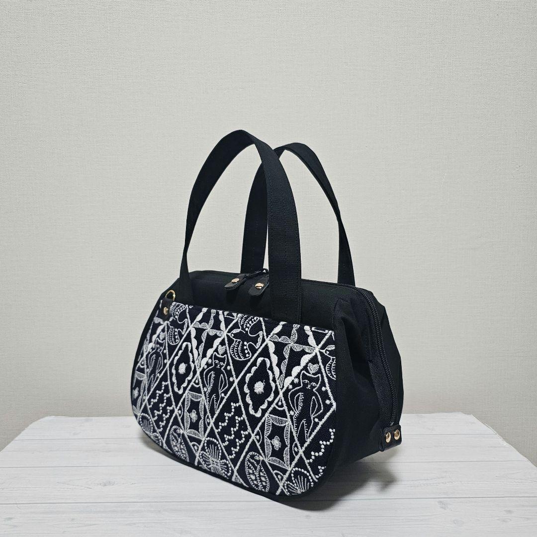 s.ぽってりボストンL シンフォニー ネイビー ミナペルホネン 訳あり品