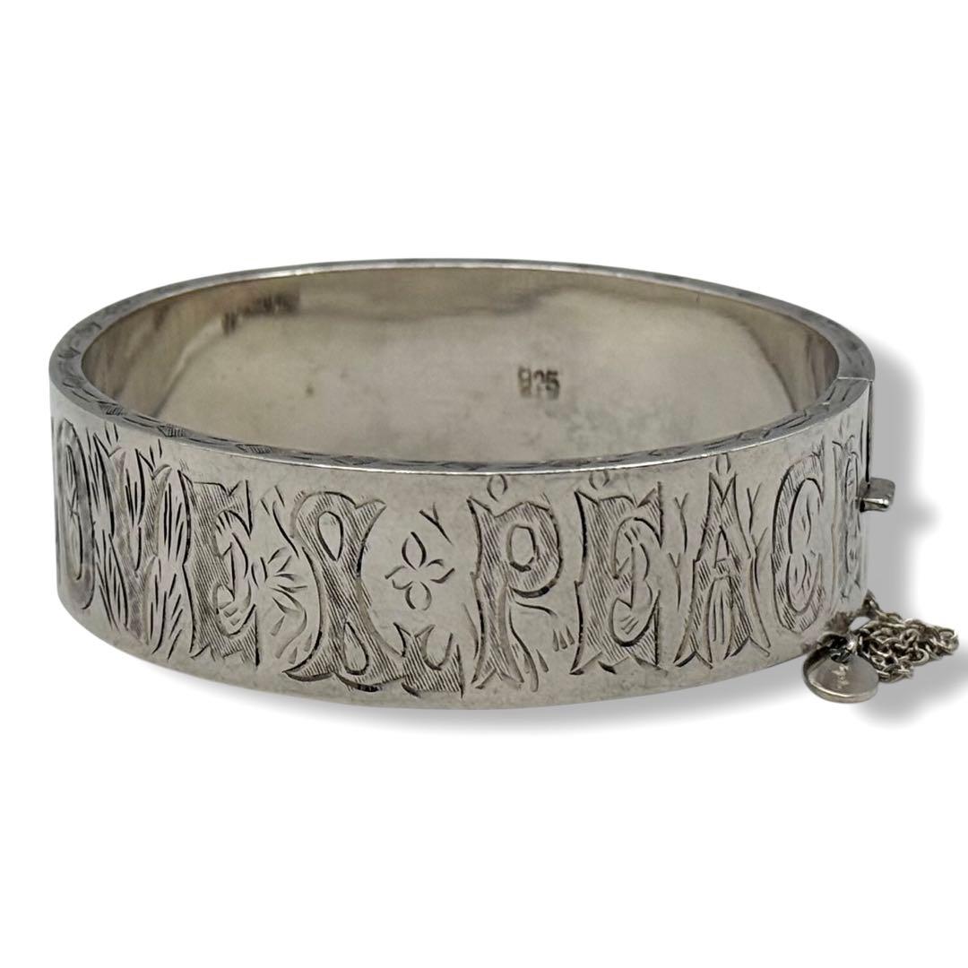 agete バングル silver925 LOVE & PEACE