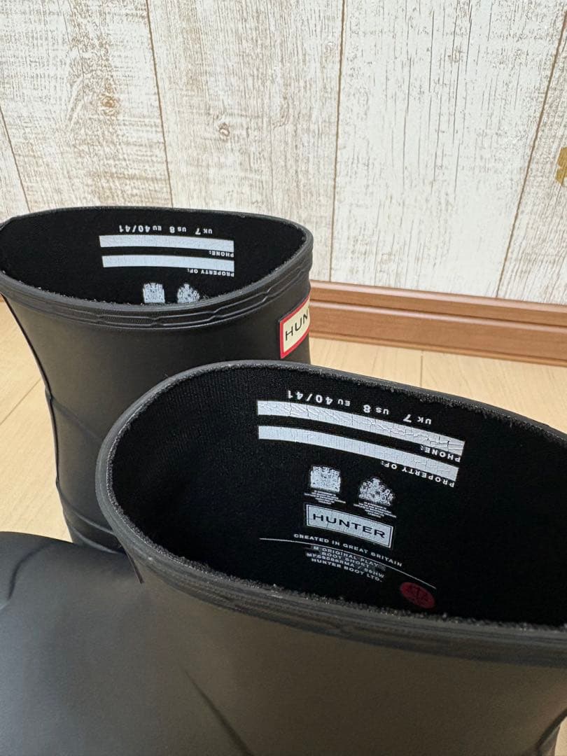 専用25.5〜26㎝★美品HUNTERショートレインブーツUK7ハンター長靴