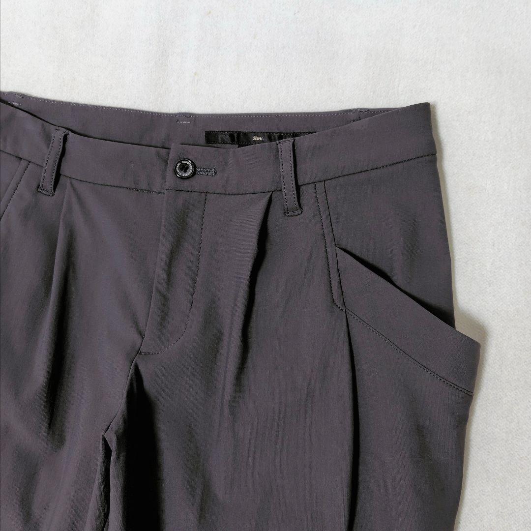 美品 ダブスタ Sov. メリル ハイテンション パンツ 前ボタン ダブル ソブ