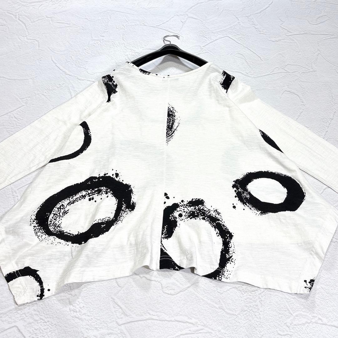 美品✨m_mefu　芽風　センソユニコ　カットソー　変形　サークル　アート　40