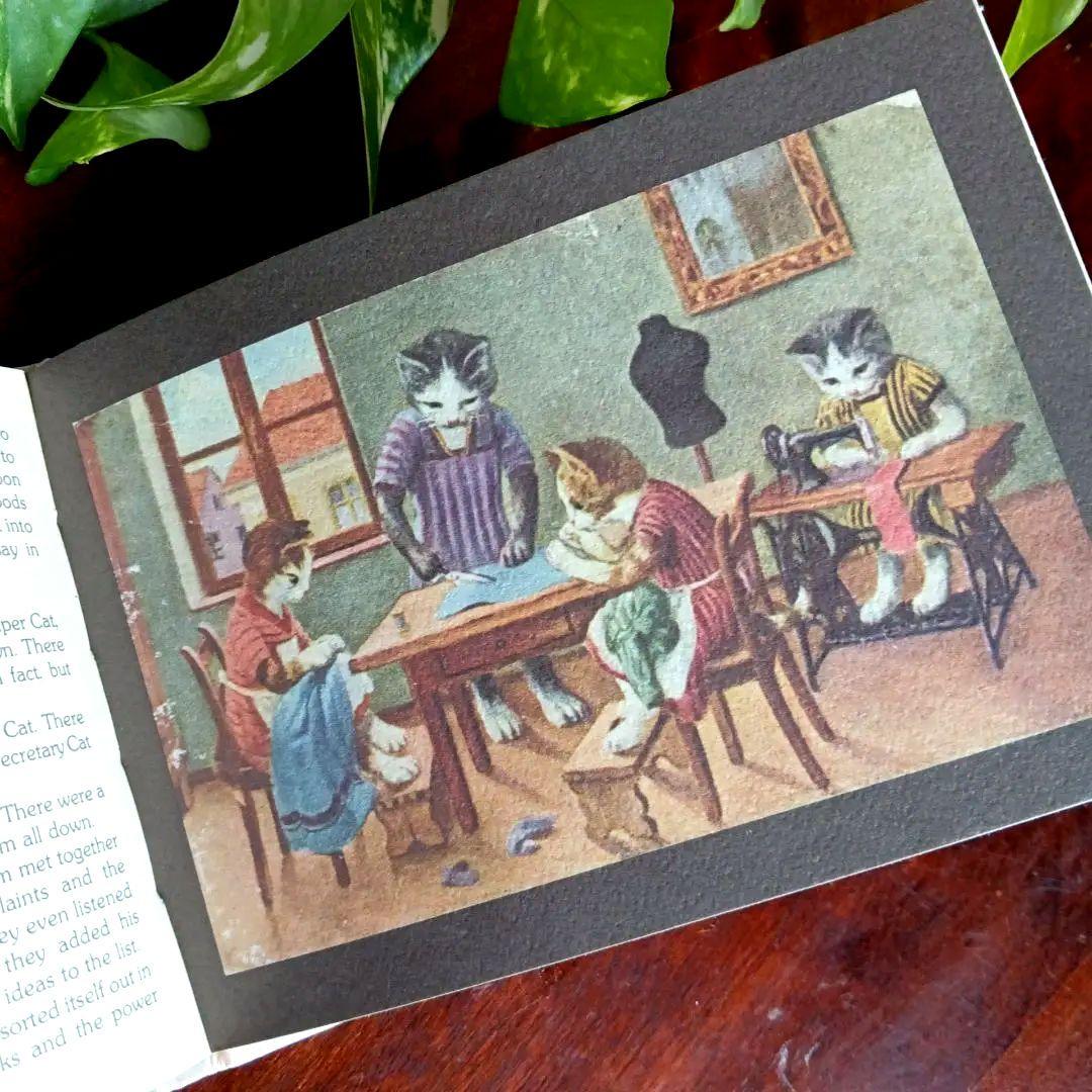 洋書古書　希少　猫の国　アート　画集　ポストカード　イラスト　ヴィンテージ