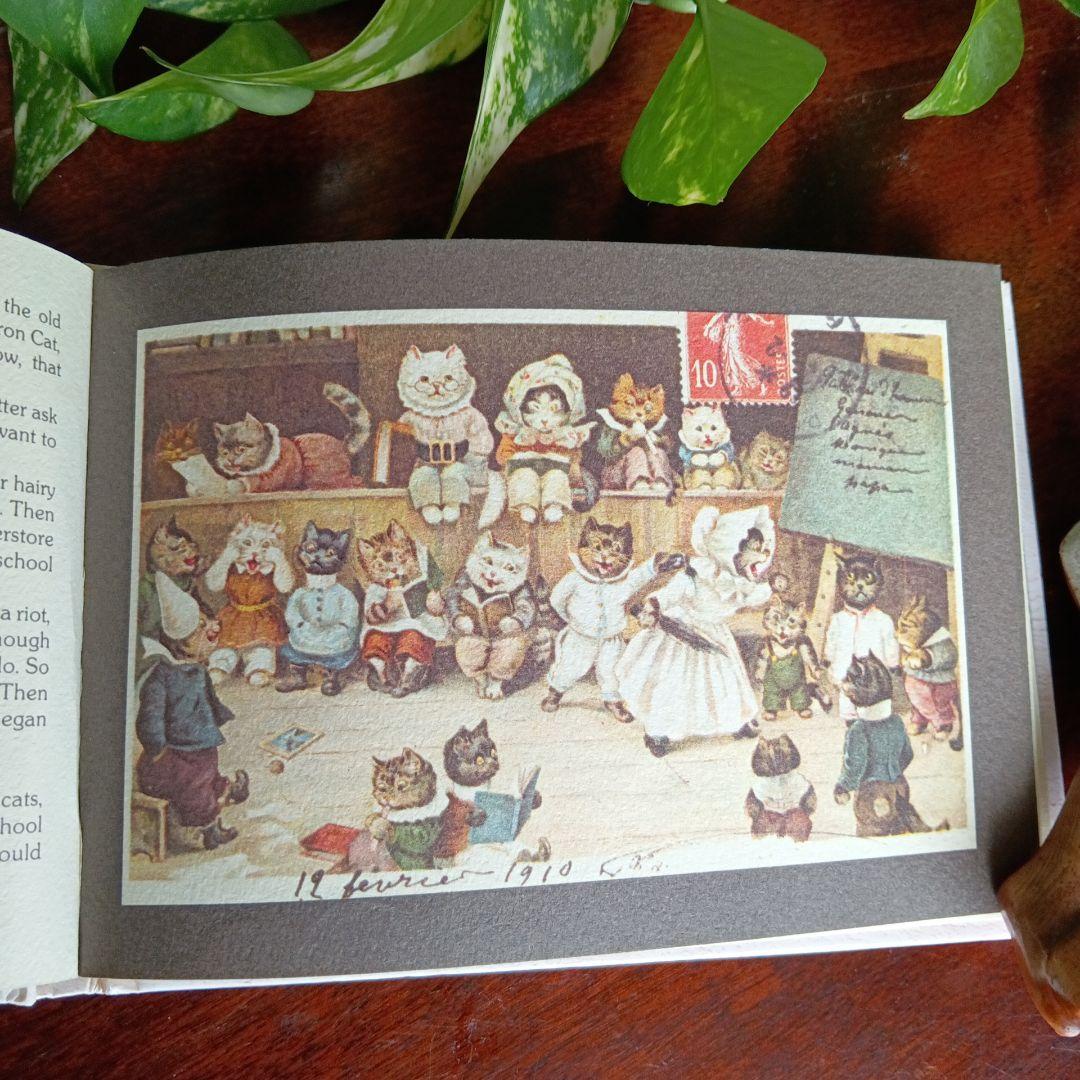 洋書古書　希少　猫の国　アート　画集　ポストカード　イラスト　ヴィンテージ