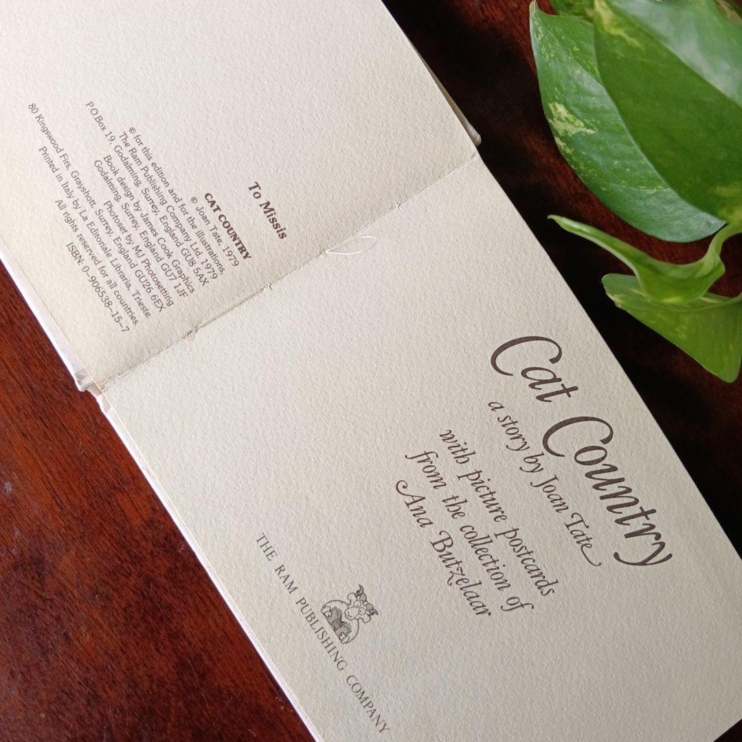 洋書古書　希少　猫の国　アート　画集　ポストカード　イラスト　ヴィンテージ