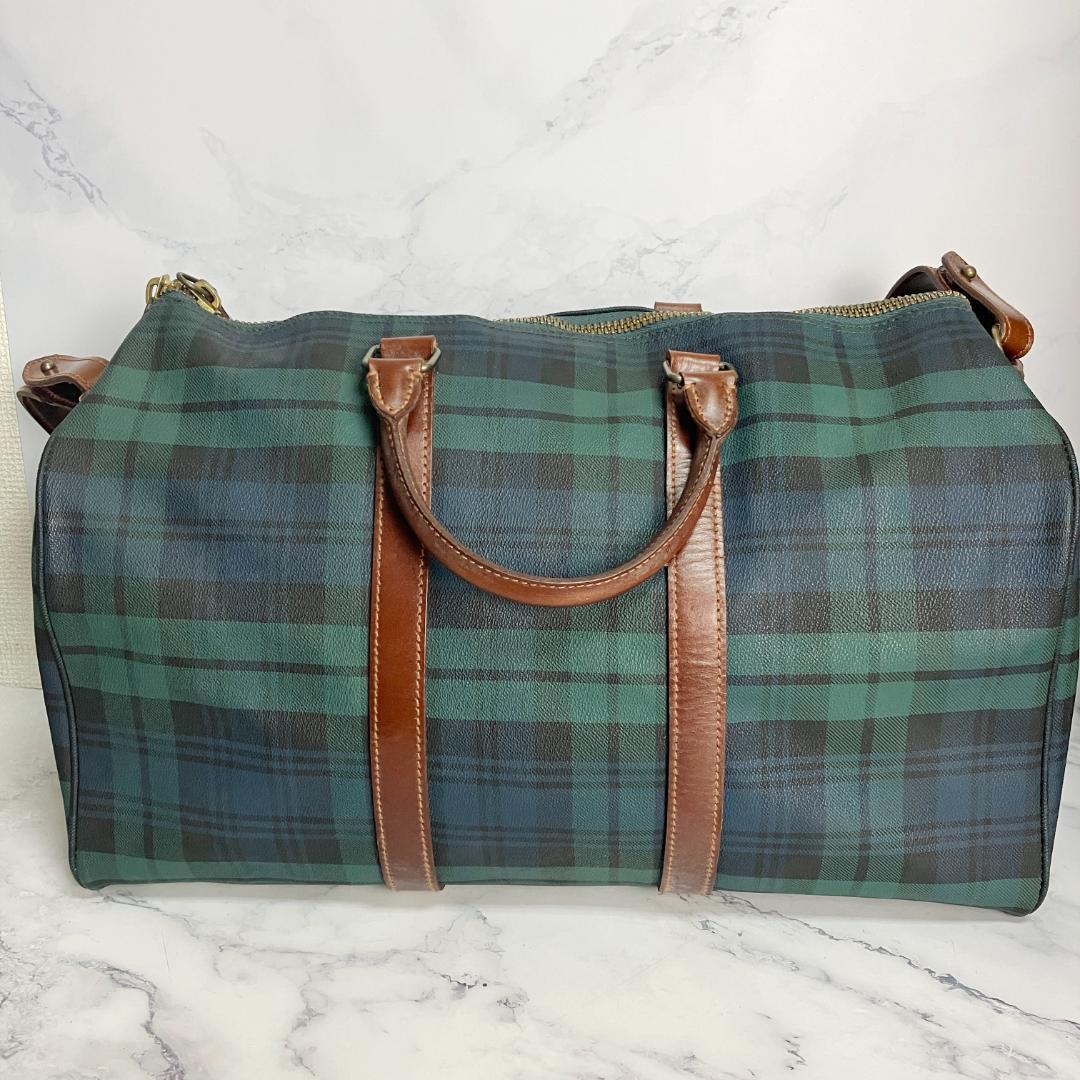 B712【2way】Polo Ralph Lauren★チェック柄ボストンバッグ