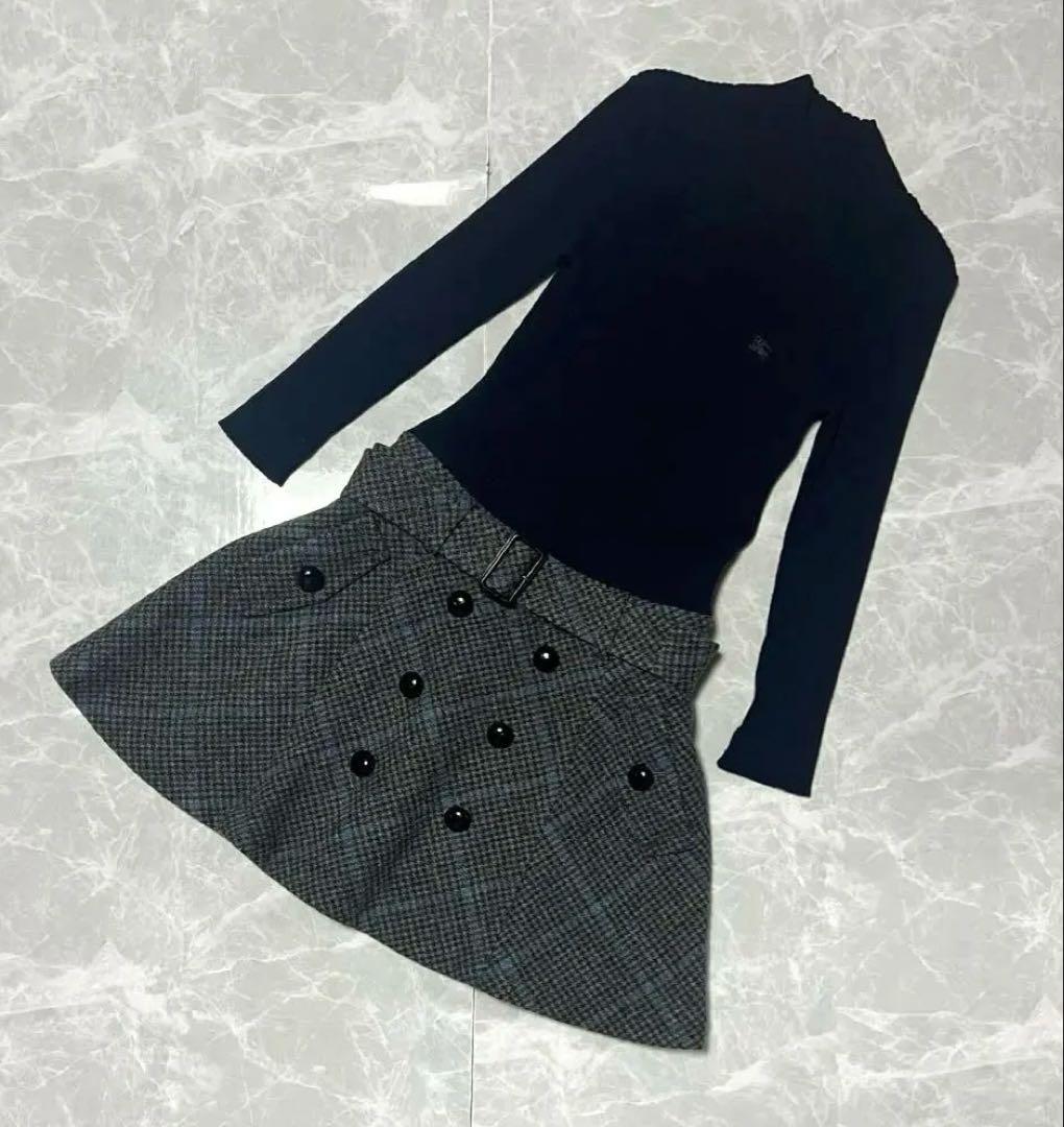 1*3様 BURBERRY BLUELABEL ワンピース ネイビー チェック柄