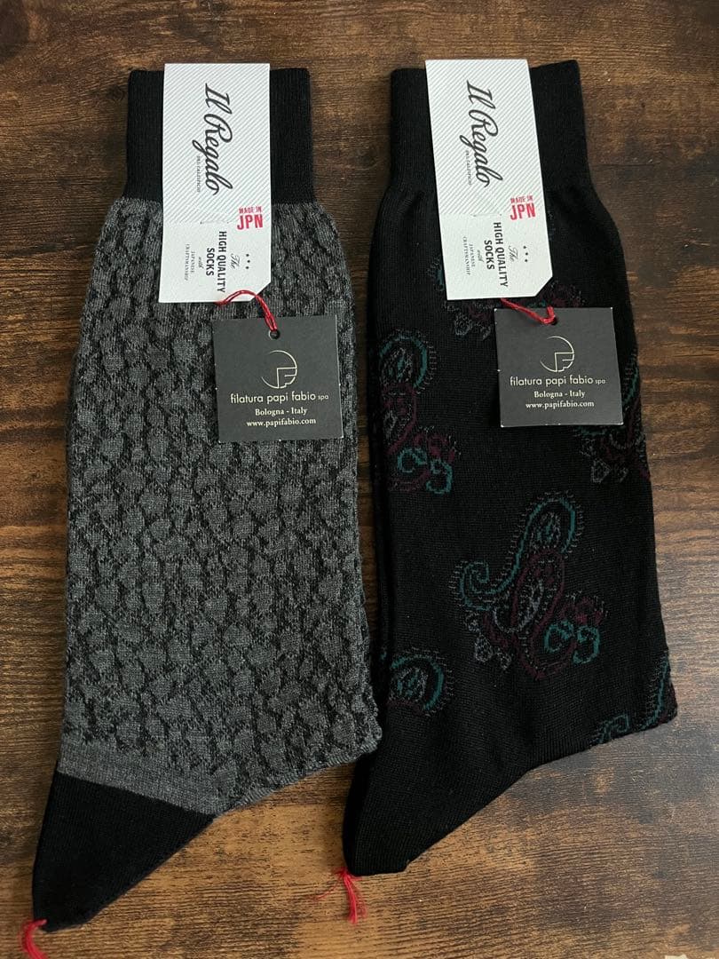 【未使用・タグ付】IL REGALO ソックス25-26cm 2足組　2点