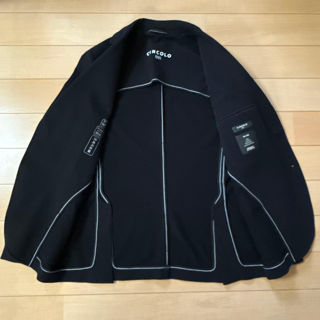 CIRCOLO チルコロ コットンジャージー ジャケット ストレッチ 黒