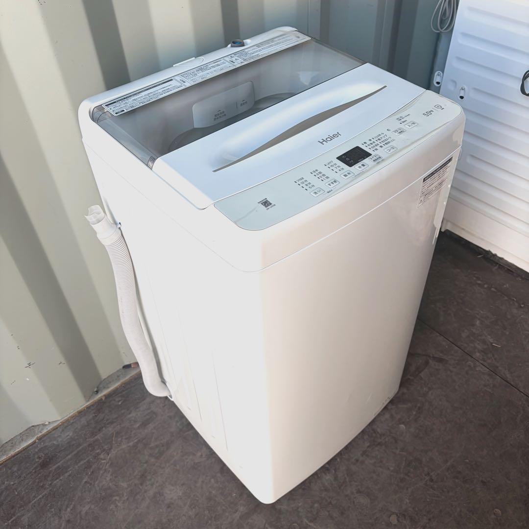 109運搬取付無料！ホワイト純正Haierシンプルスリム洗濯機！完動超美品！