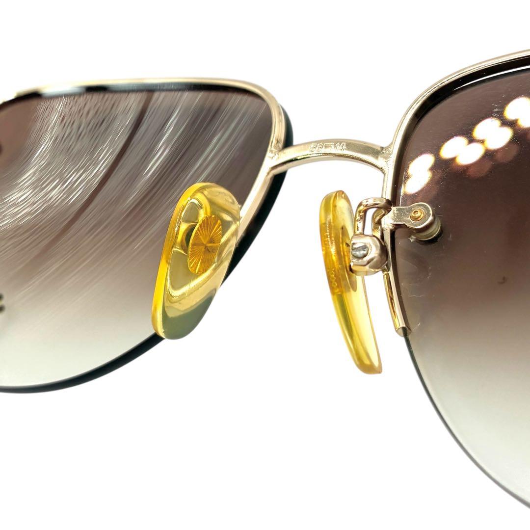 【良品】Chloe クロエ　ティアドロップ　ハート　ラインストーン　サングラス