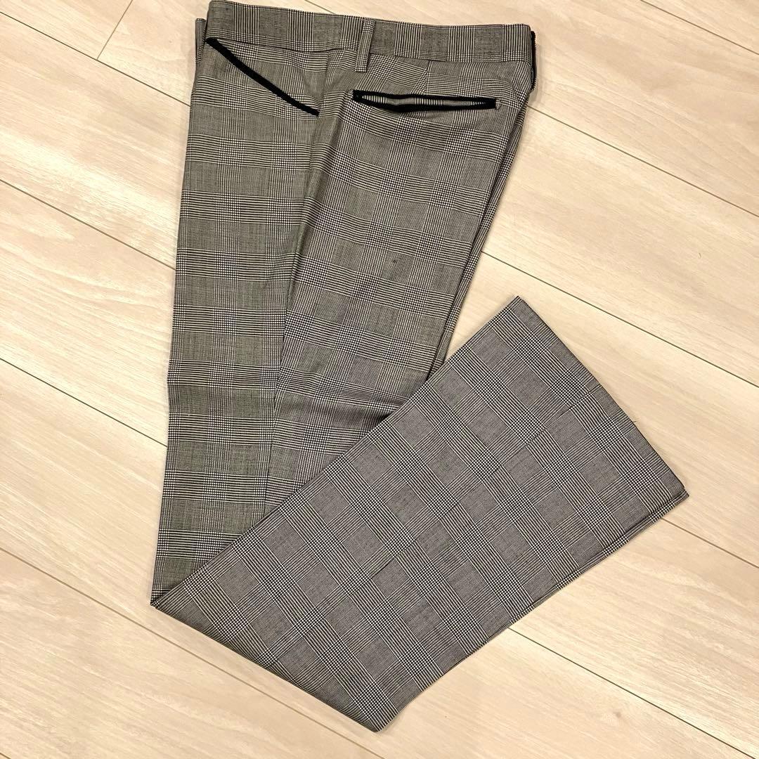 極美品✨ BUFFALO BOBS セットアップ チェーンロゴ チェック 絹 M