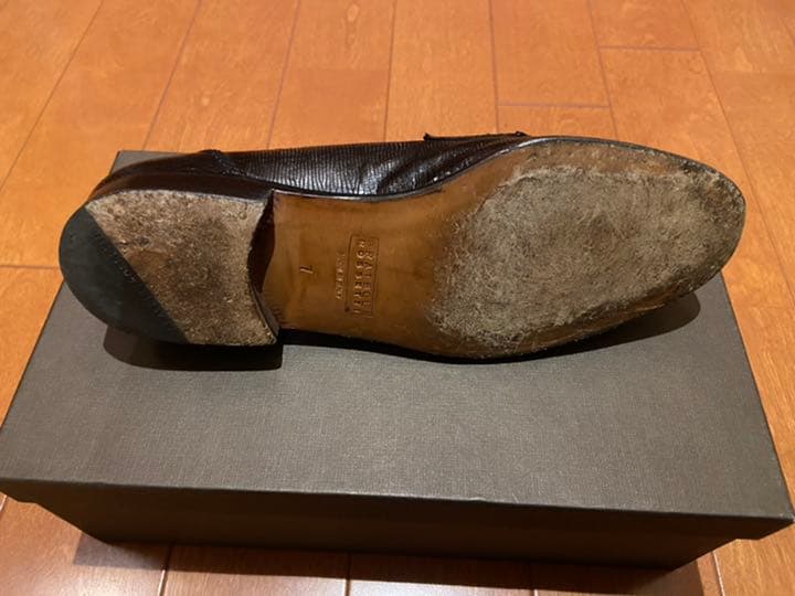 フラテッリ　ロセッティ　ローファー　リザード　黒　純正シューツリー付き