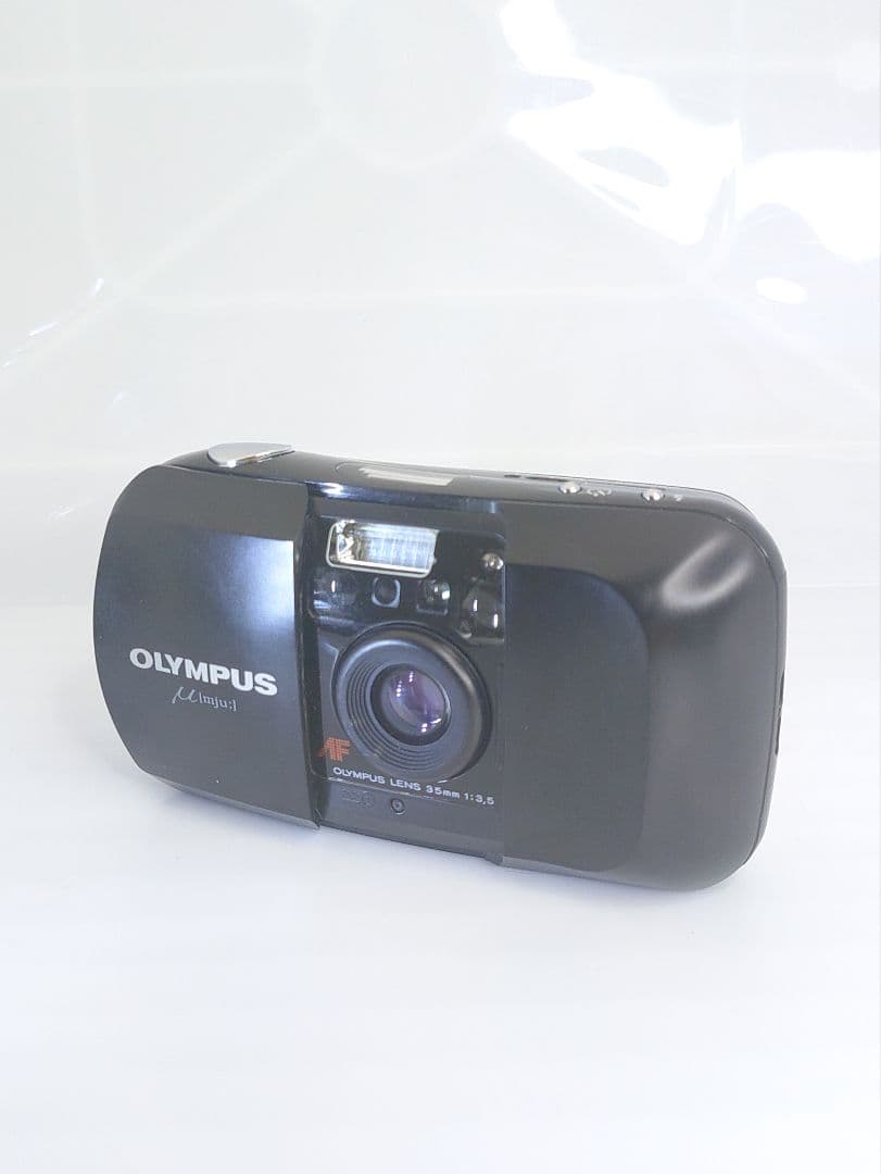 OLYMPUS μ mju 初代 ブラック コンパクトフィルムカメラ 動作確認済