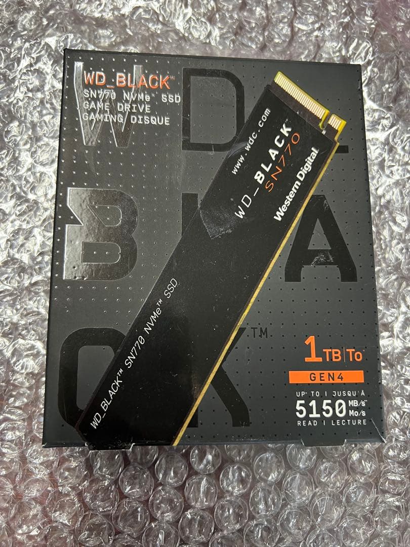 内蔵型SSD WD_BLACK SN770 1TB NVMe SSD WDS100T3X0E
