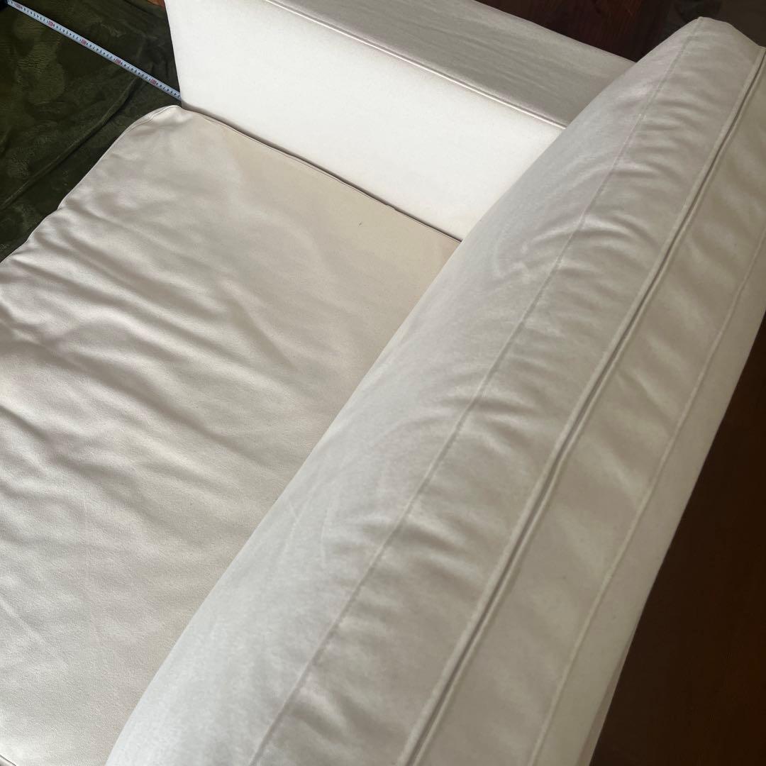 ホワイトファブリックソファ　無印良品