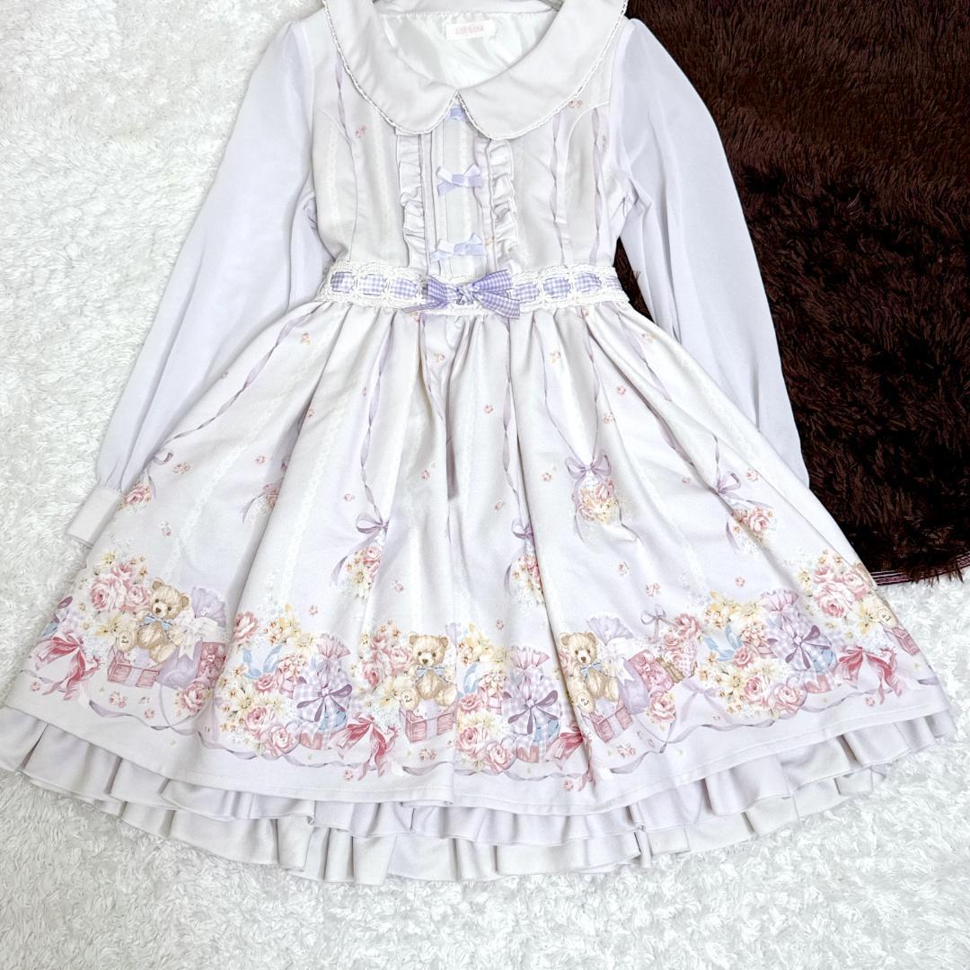 希少✨ LIZ LISA リズリサ クマ ラッピング フラワー ワンピース 熊