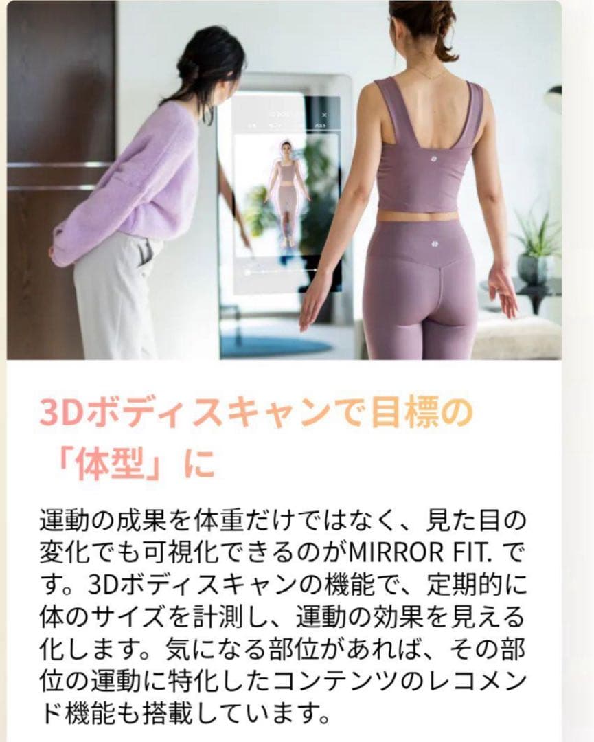 【送料込み価格/美品】ミラーフィット　mirror fit