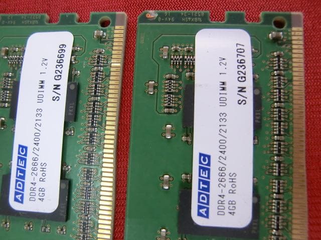 212：ADTEC DDR4-2666/2133 4GB～ 12枚　ジャンク